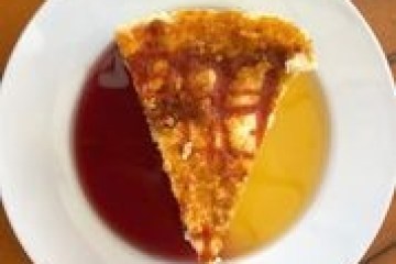 a piece of cake on a plate