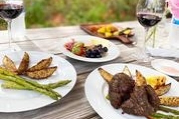 a plate of food on a table